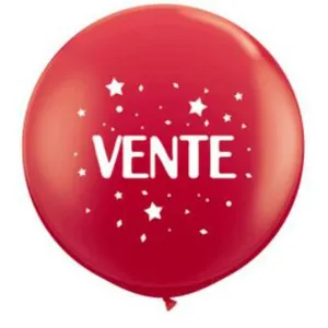 36" Vente Red Latex Balloon (1/Pk)