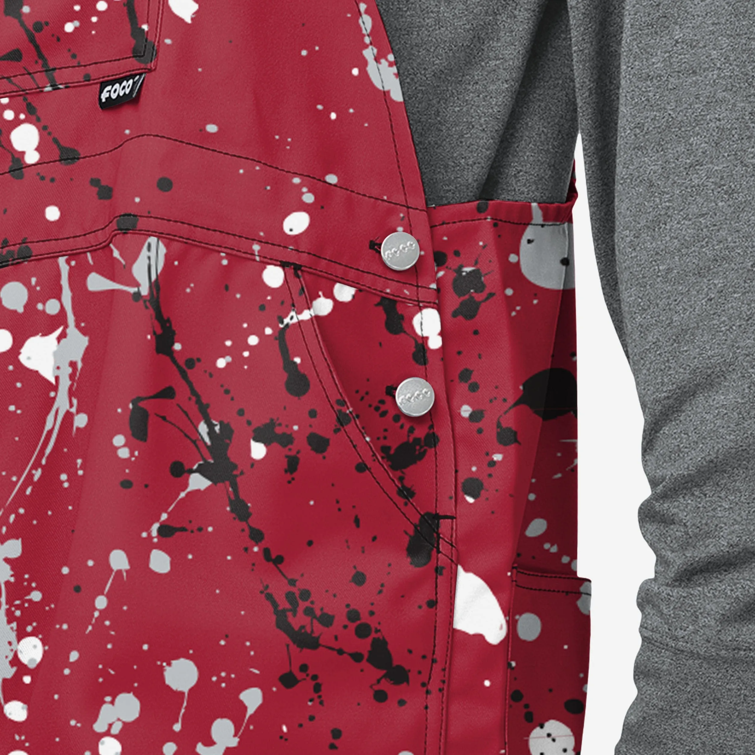 Alabama Crimson Tide Mens Paint Splatter Bib Overalls