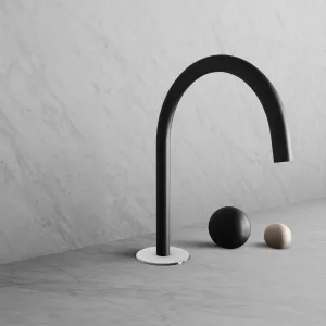 BARiL B35-8100-00L-KC-100 Wall-Mounted Lavatory Faucet Spout With Deck Mounted Handles