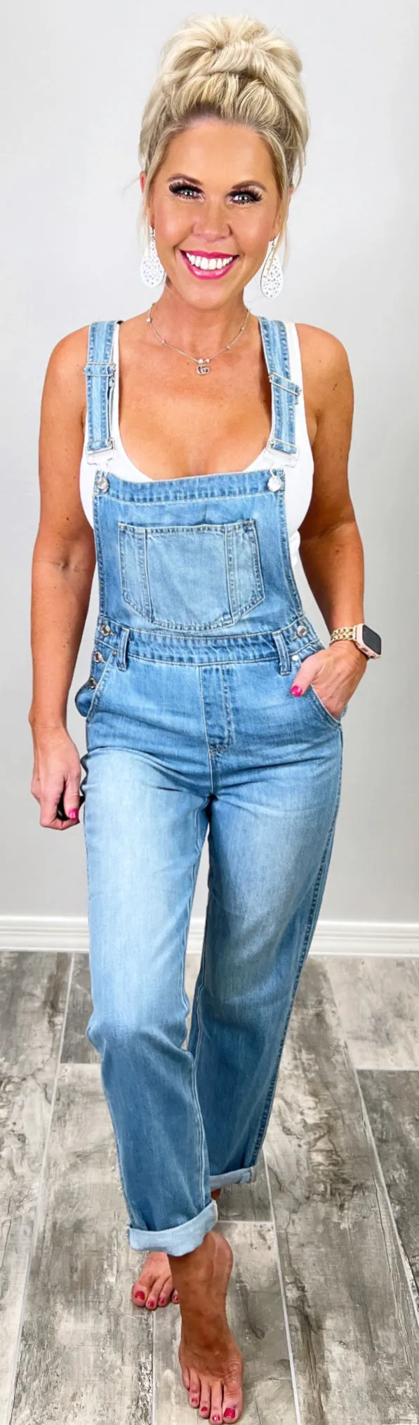 Best Yet Light Wash Overalls