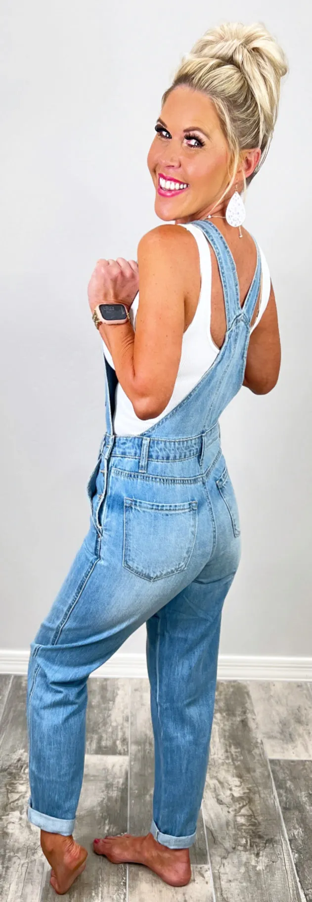 Best Yet Light Wash Overalls