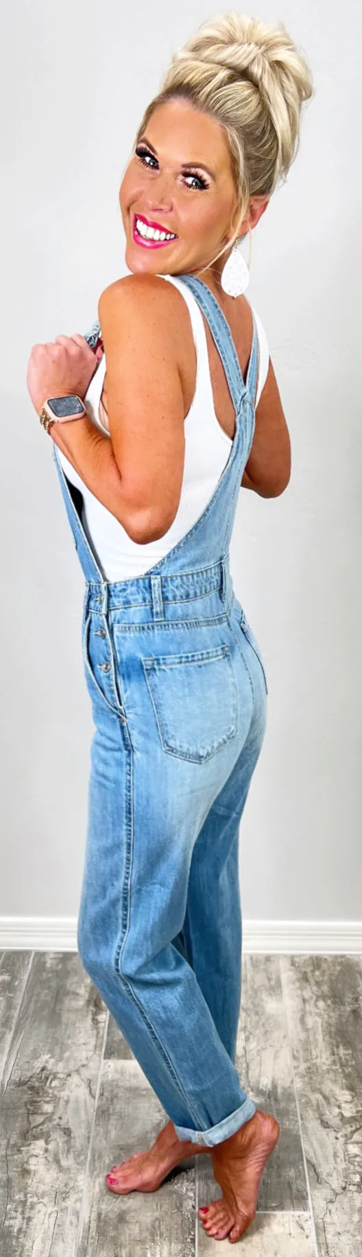 Best Yet Light Wash Overalls