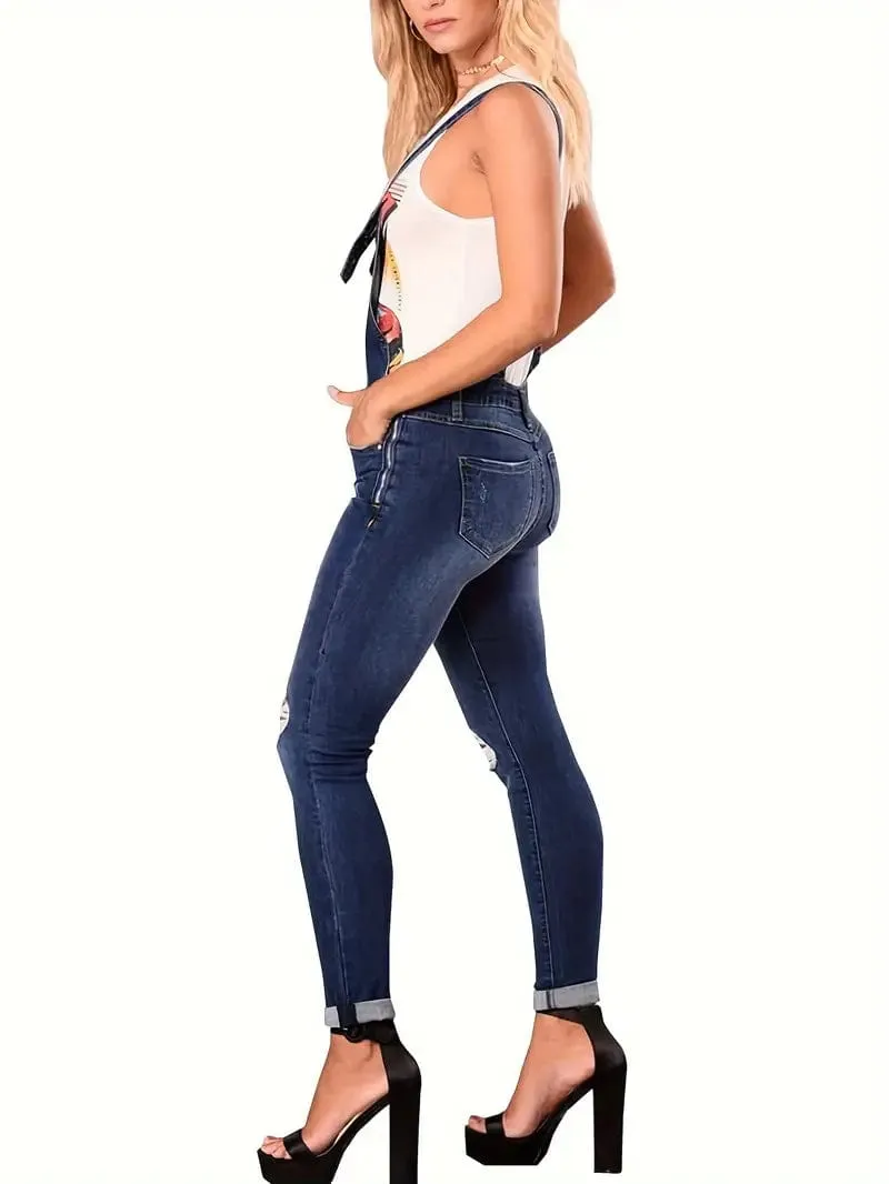 Blue Wash Denim Overalls