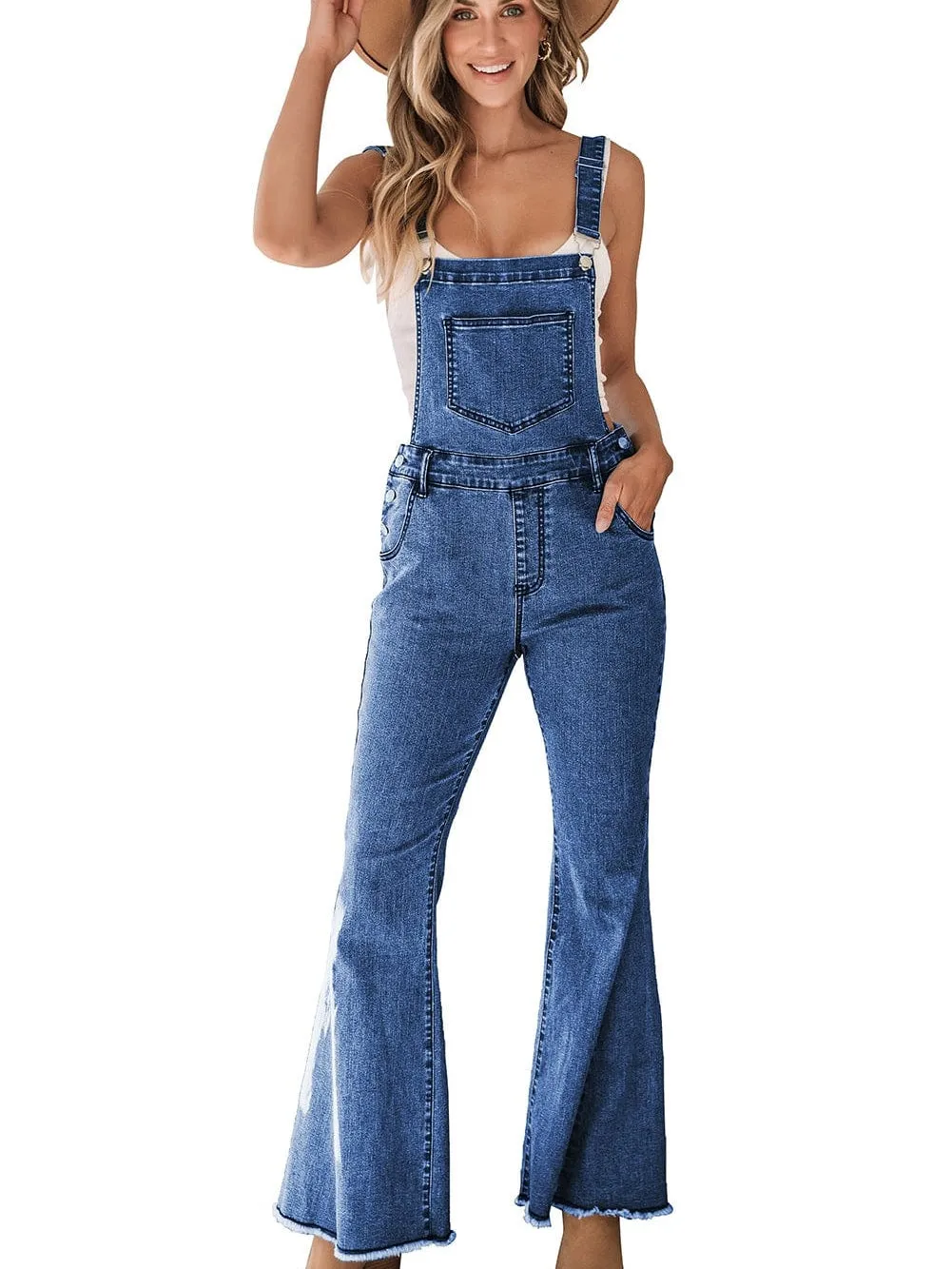 Blue Wash Denim Overalls