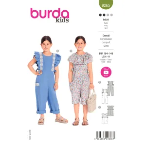 BURDA - 9265 Kids’ Overalls