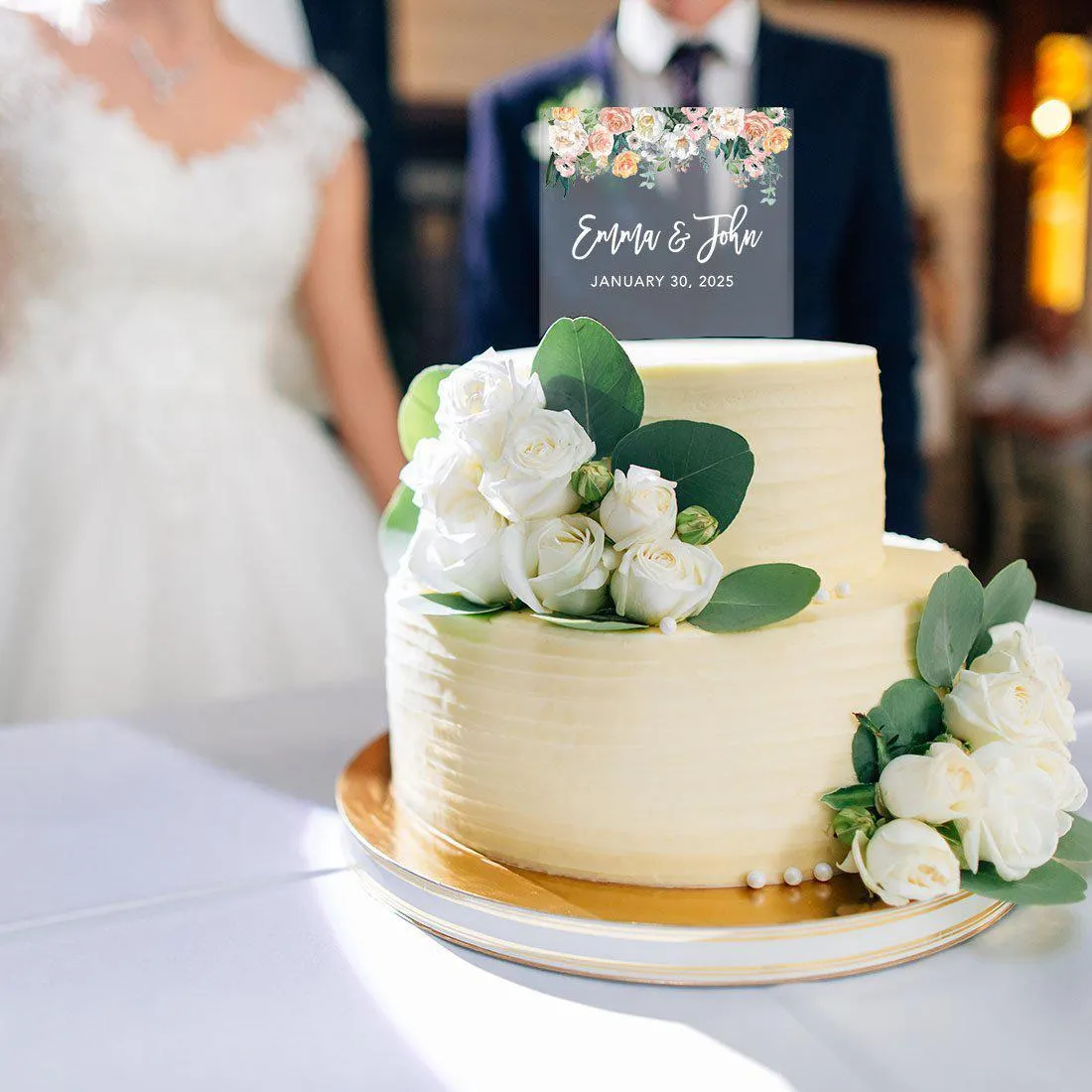 Custom Square Acrylic Cake Topper Collection