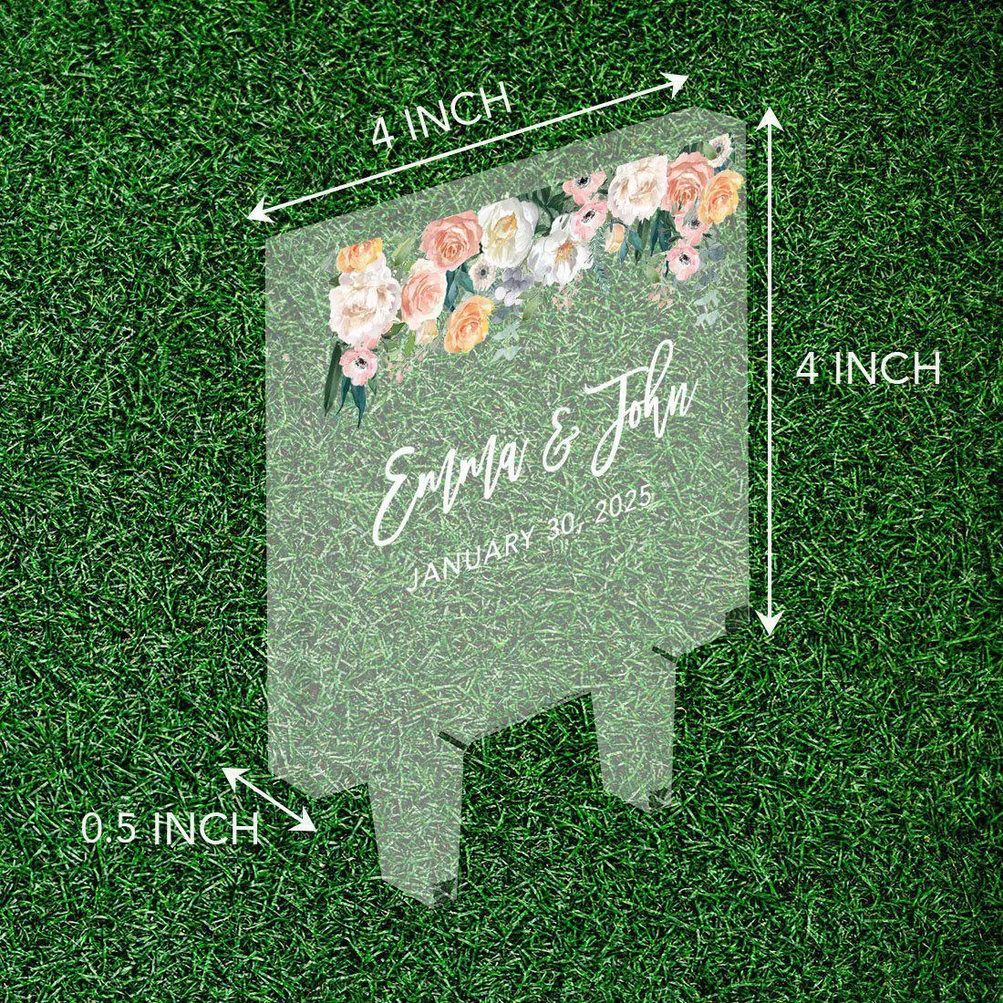 Custom Square Acrylic Cake Topper Collection