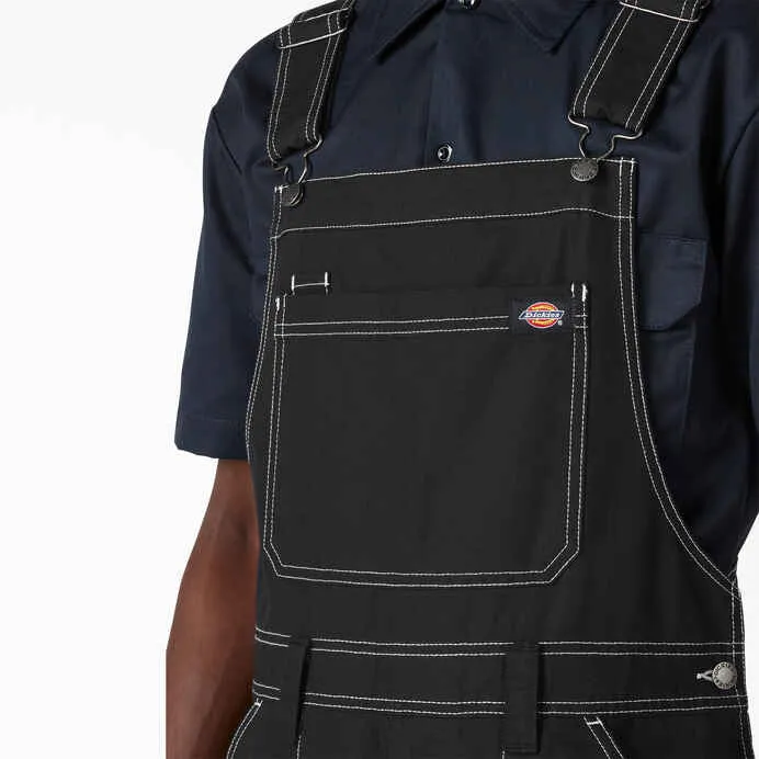 DICKIES REWORKED BIB OVERALLS BLACK
