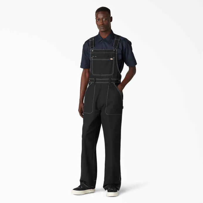 DICKIES REWORKED BIB OVERALLS BLACK