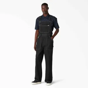 DICKIES REWORKED BIB OVERALLS BLACK