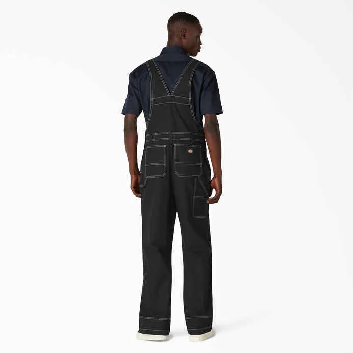 DICKIES REWORKED BIB OVERALLS BLACK