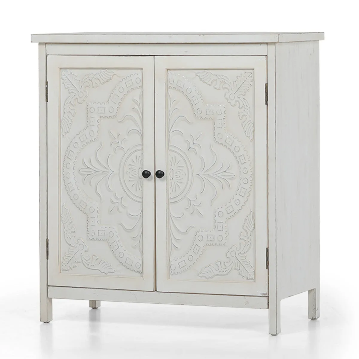 Distressed Embossed  Entryway Cabinet-MFSTUDIO