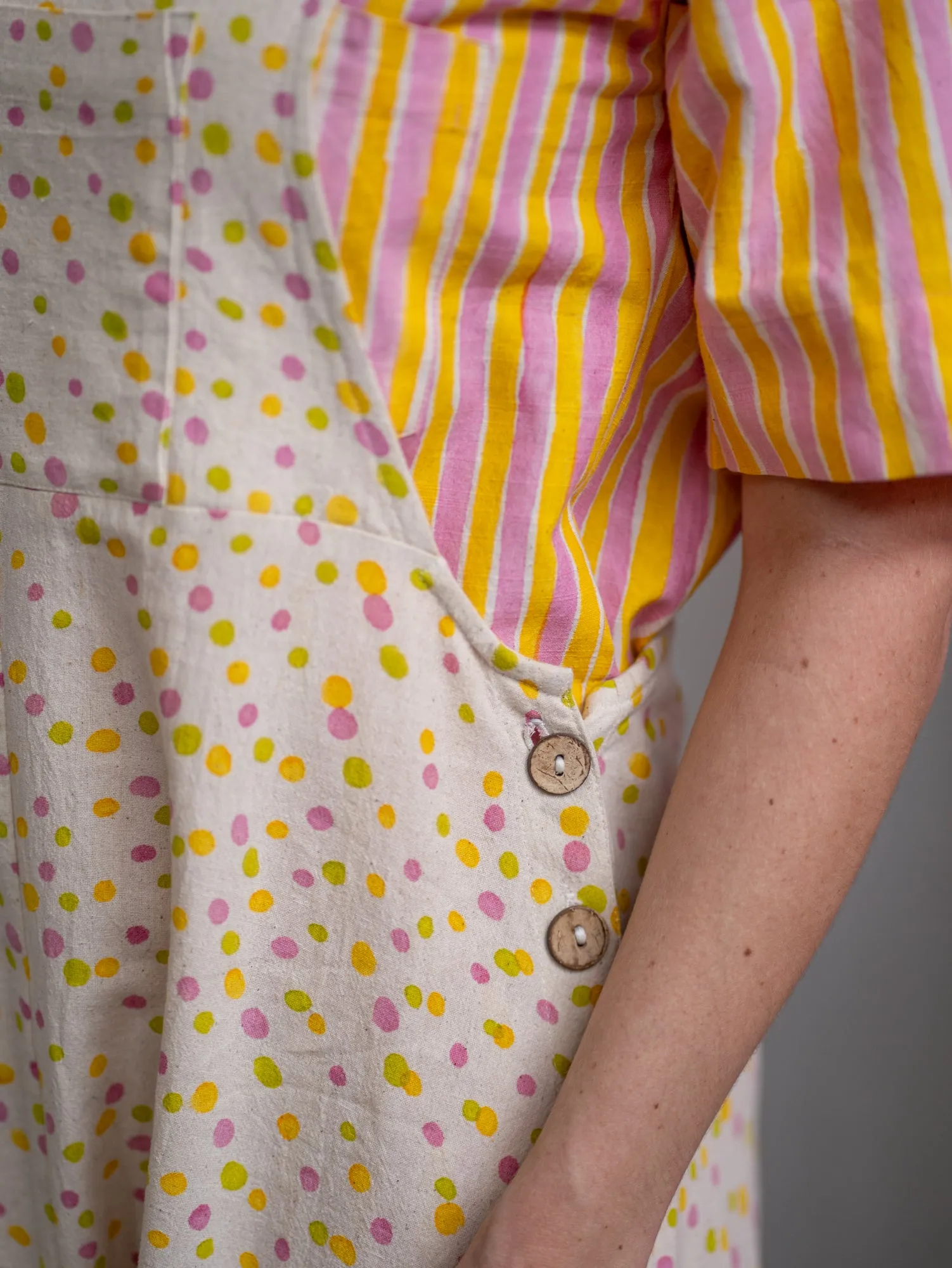 Drop Crotch Overalls – Confetti Print