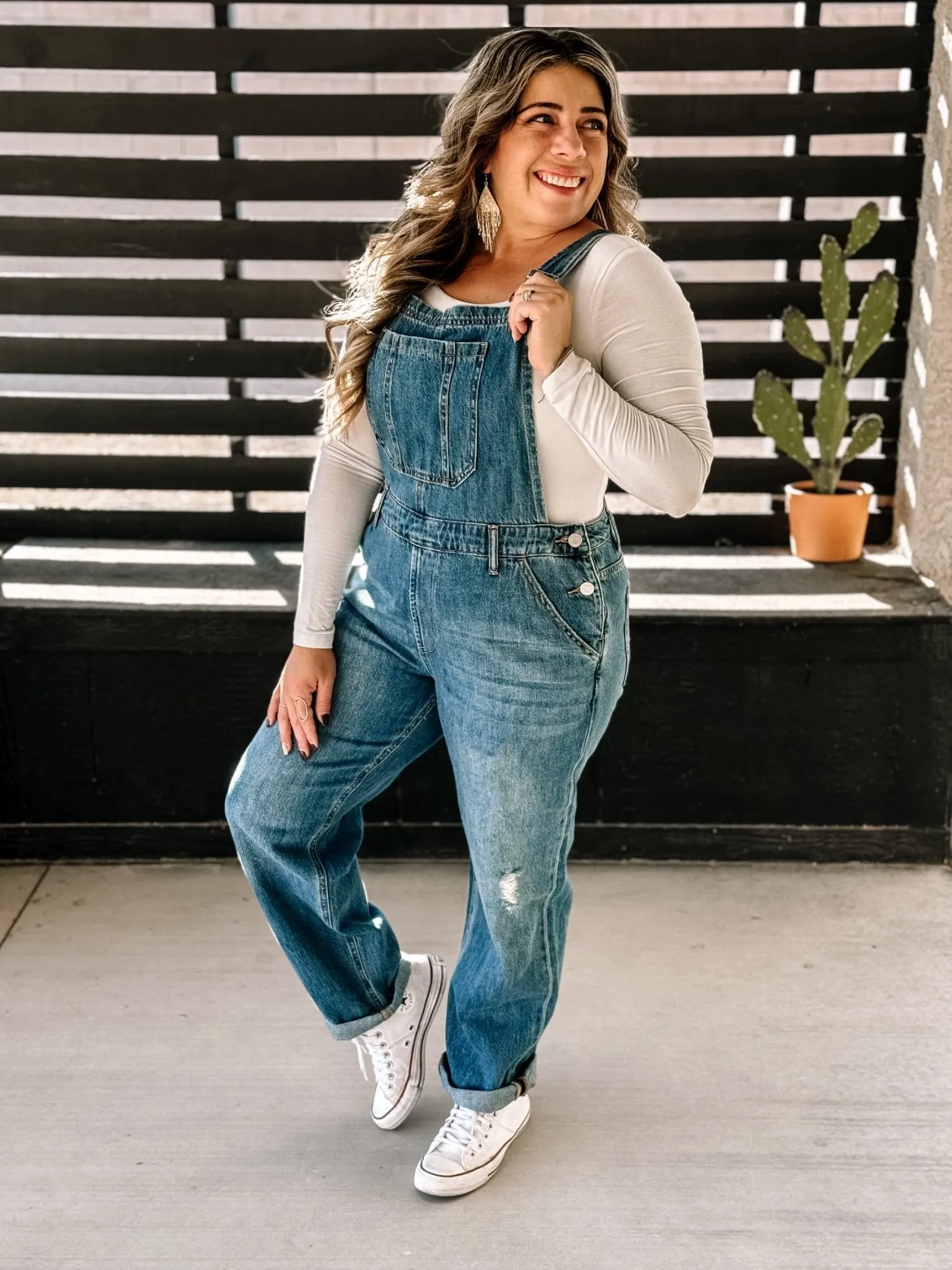 Dusty Road Relaxed Denim Overalls