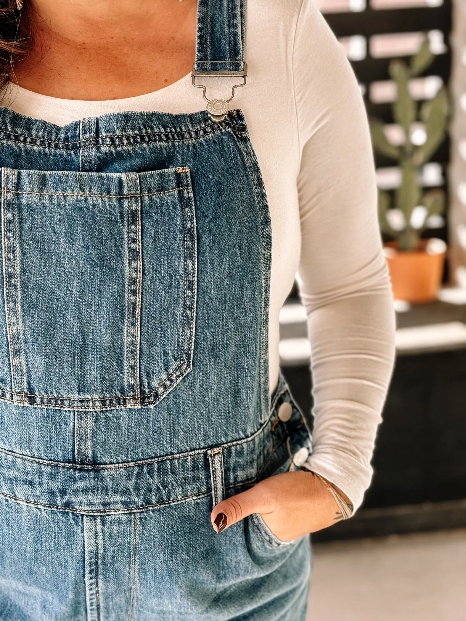 Dusty Road Relaxed Denim Overalls