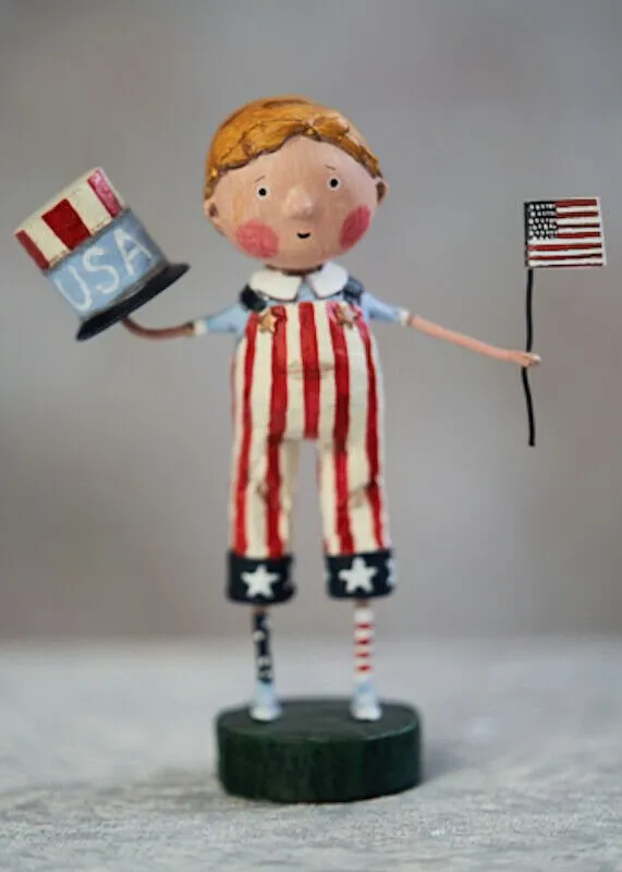 Folk Art Lori Mitchell Land that I Love Patriotic  Collectible 6" 11146