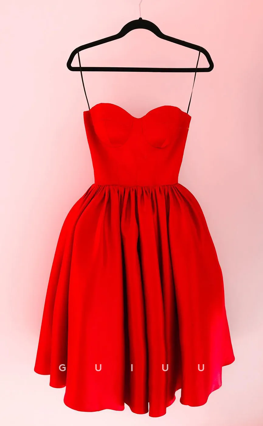 GH677 - Classic & Timeless A-Line Sweetheart Red Homecoming Dress