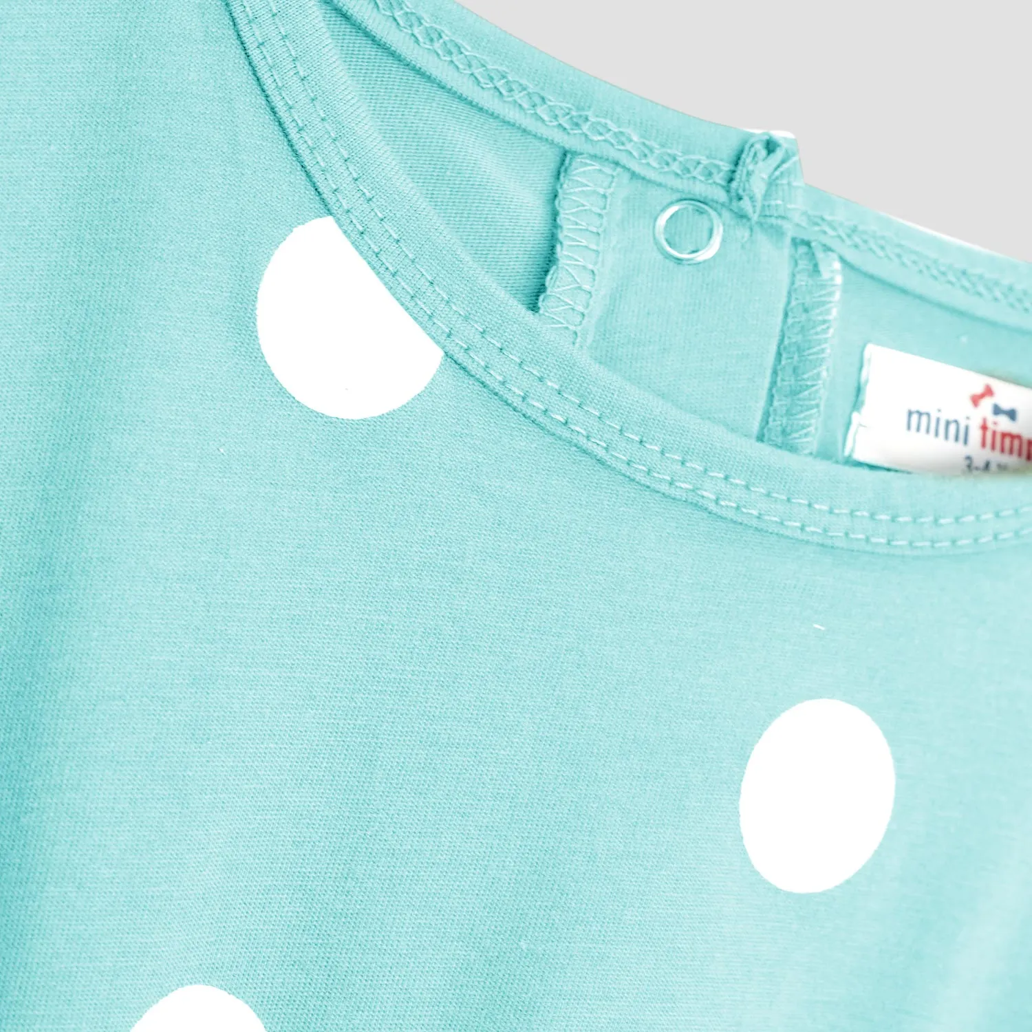 Girls Fashion All Over Polka Dots Printed Soft Cotton Frill Jumpsuit