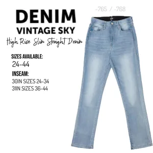 High Rise Slim Straight
