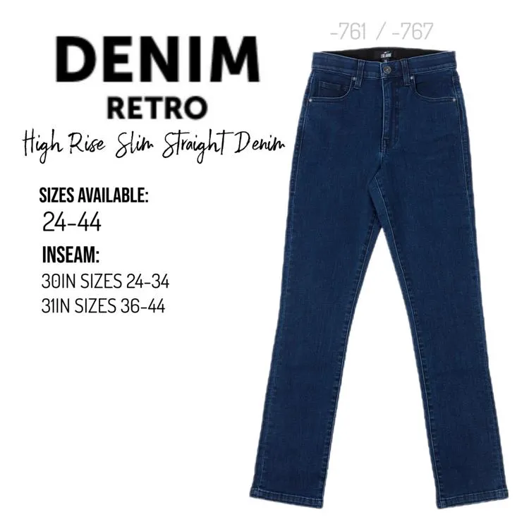 High Rise Slim Straight