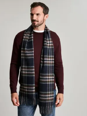 Joules Tytherton Wool Checked Scarf