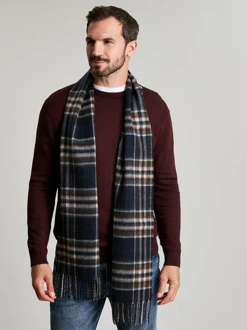 Joules Tytherton Wool Checked Scarf