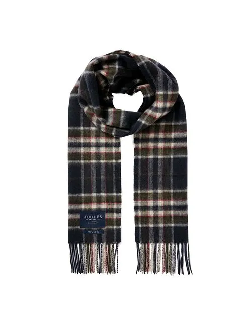 Joules Tytherton Wool Checked Scarf