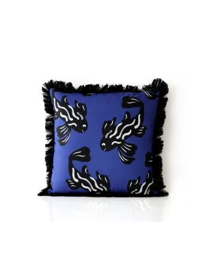 KOI fish blue cushion