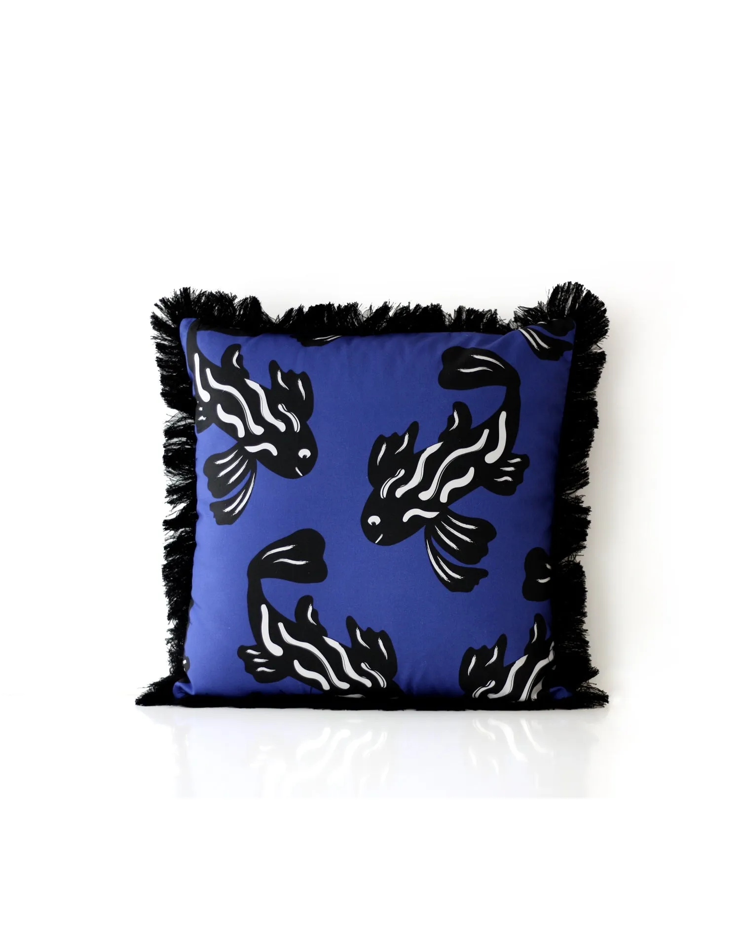 KOI fish blue cushion