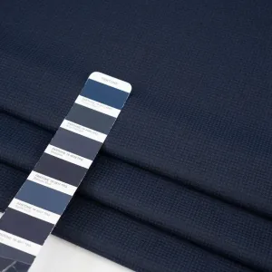 Light Dark Blue Wool With Squares