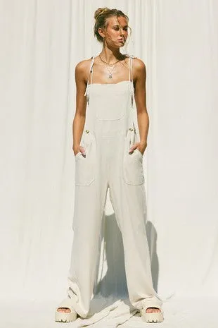 LOREN LINEN OVERALLS