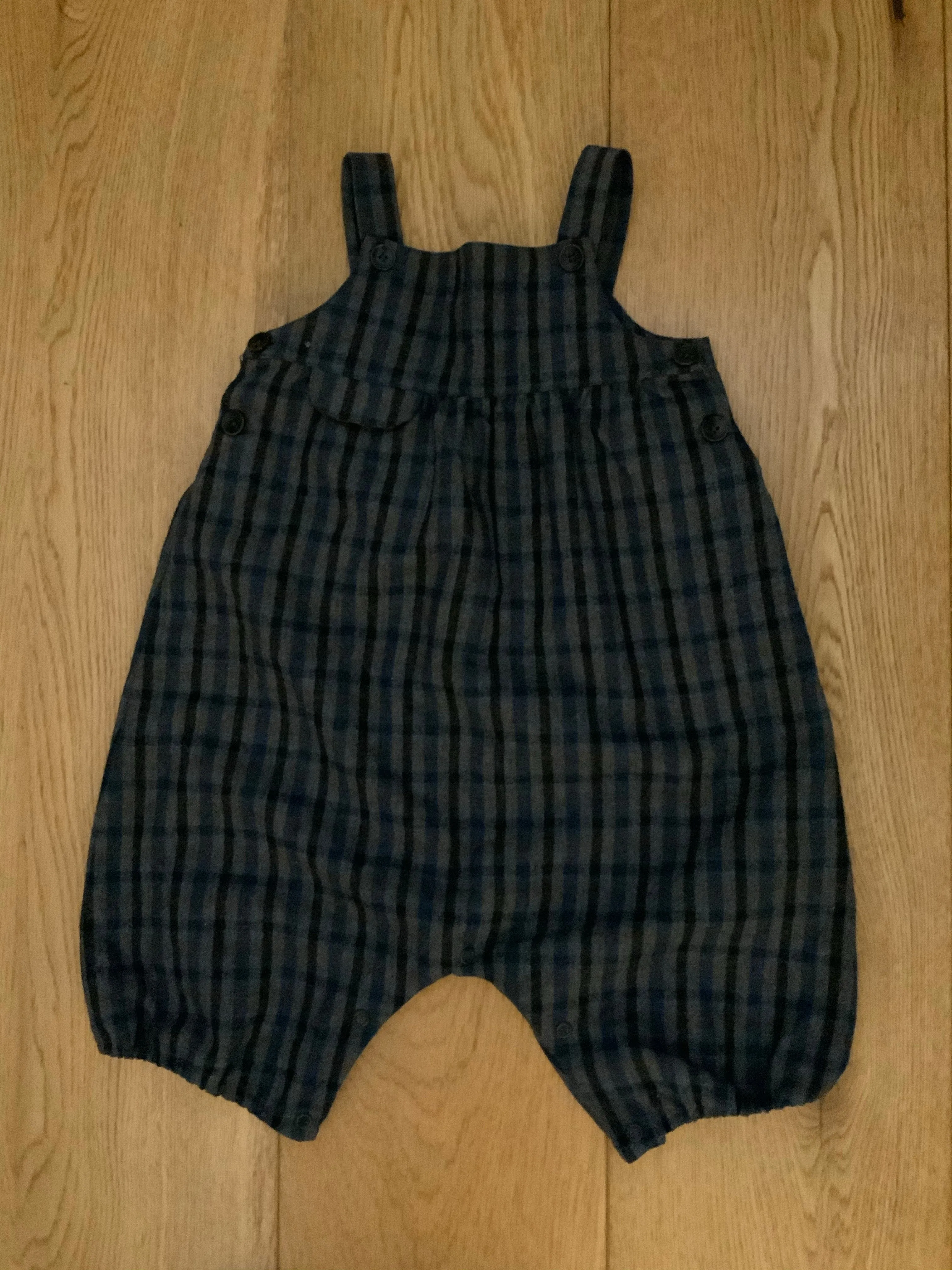 Marie Chantal BOYS' WOOL CHECKED OVERALLS TROUSERS PANTS 24 month children