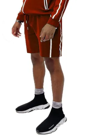 Mens Casual Taped Side Stripe Shorts