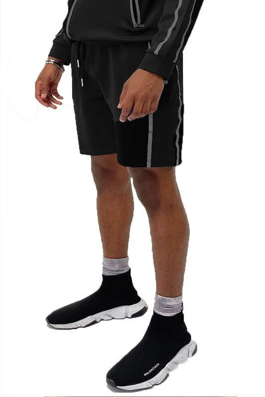 Mens Casual Taped Side Stripe Shorts