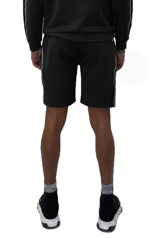 Mens Casual Taped Side Stripe Shorts