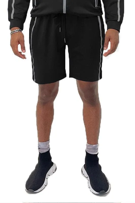 Mens Casual Taped Side Stripe Shorts
