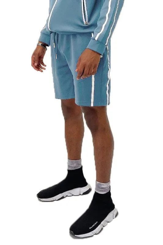 Mens Casual Taped Side Stripe Shorts