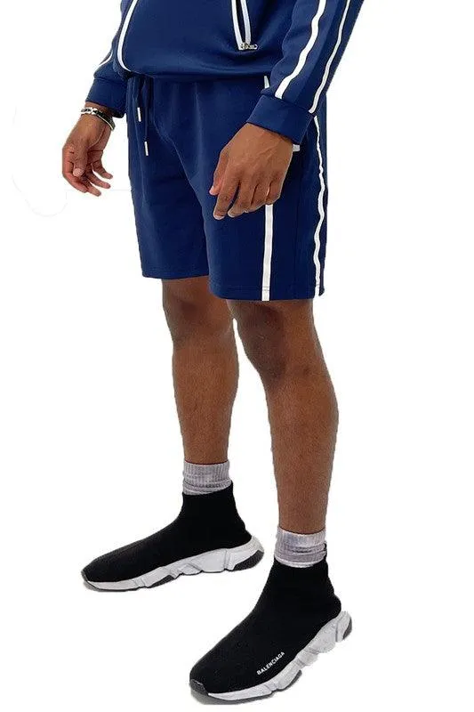 Mens Casual Taped Side Stripe Shorts