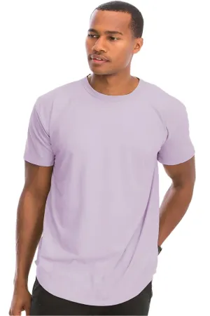 Mens Light Purple Microsuede Tee Shirt