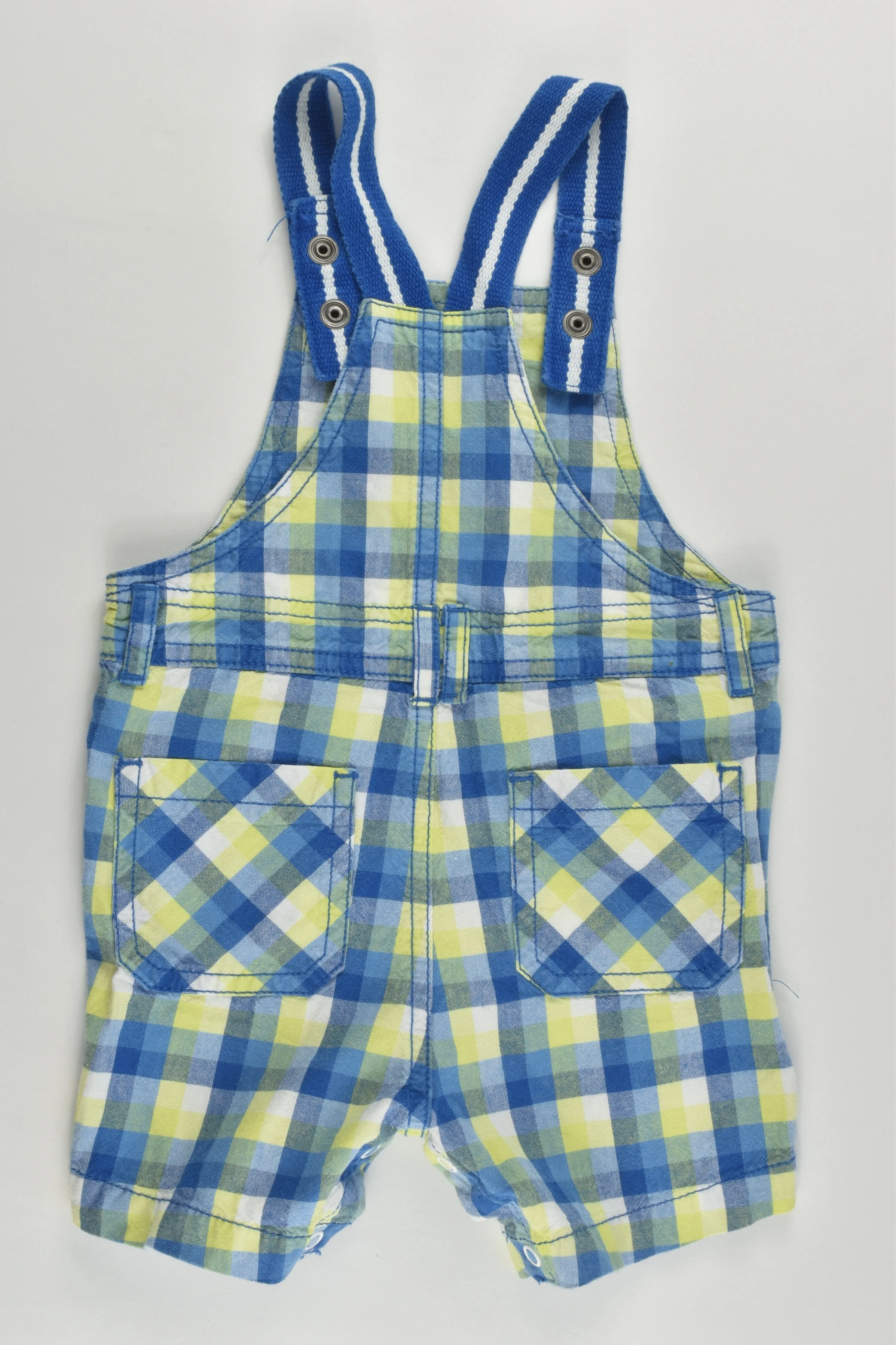 Mini Club (UK) Size 0 (6-9 months) Checked Short Overalls
