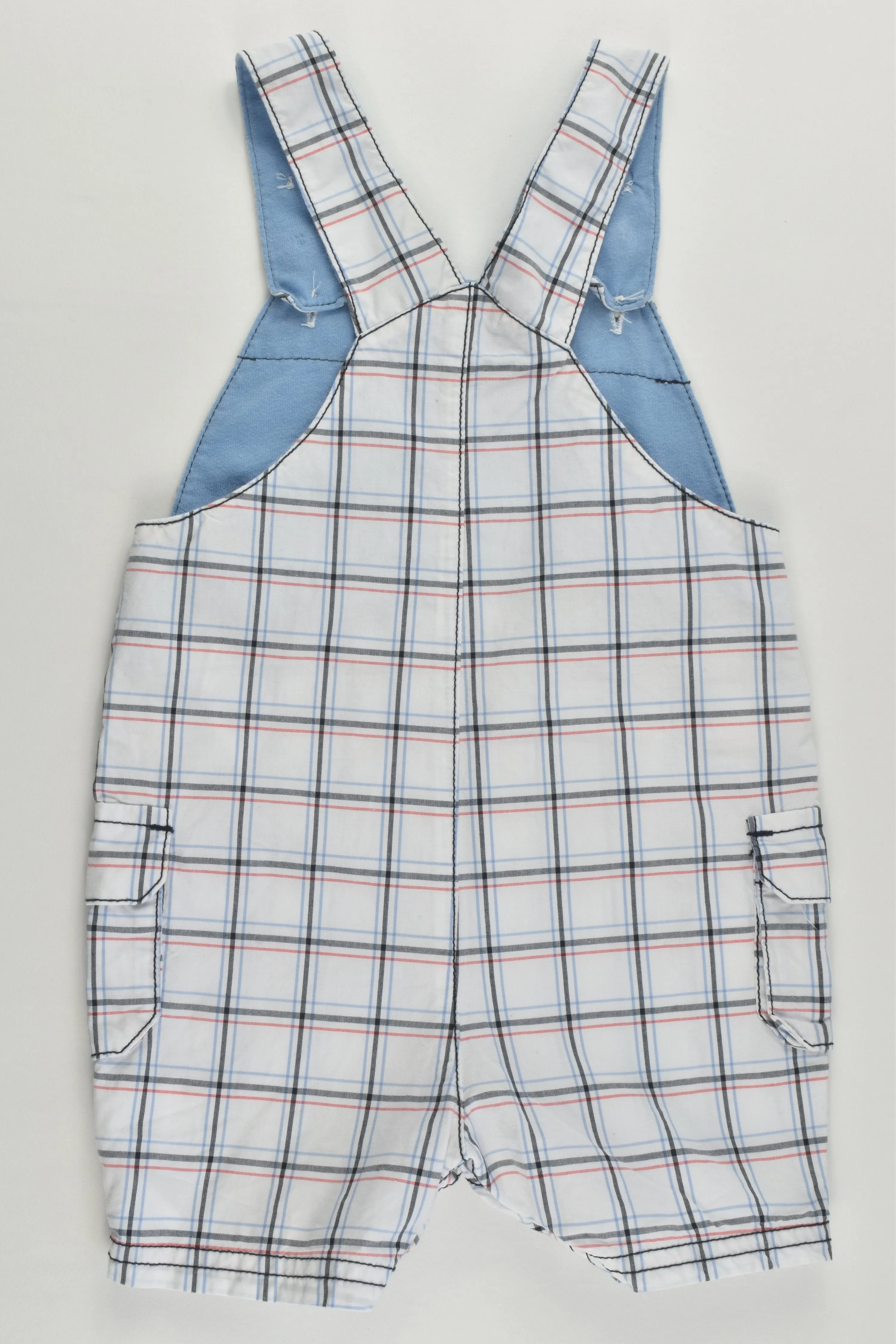 Mothercare Size 000 (0-3 months) Lightweight Checked Short Overalls