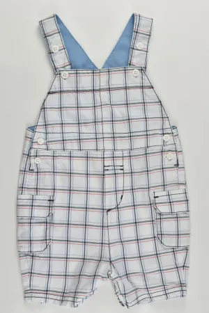 Mothercare Size 000 (0-3 months) Lightweight Checked Short Overalls