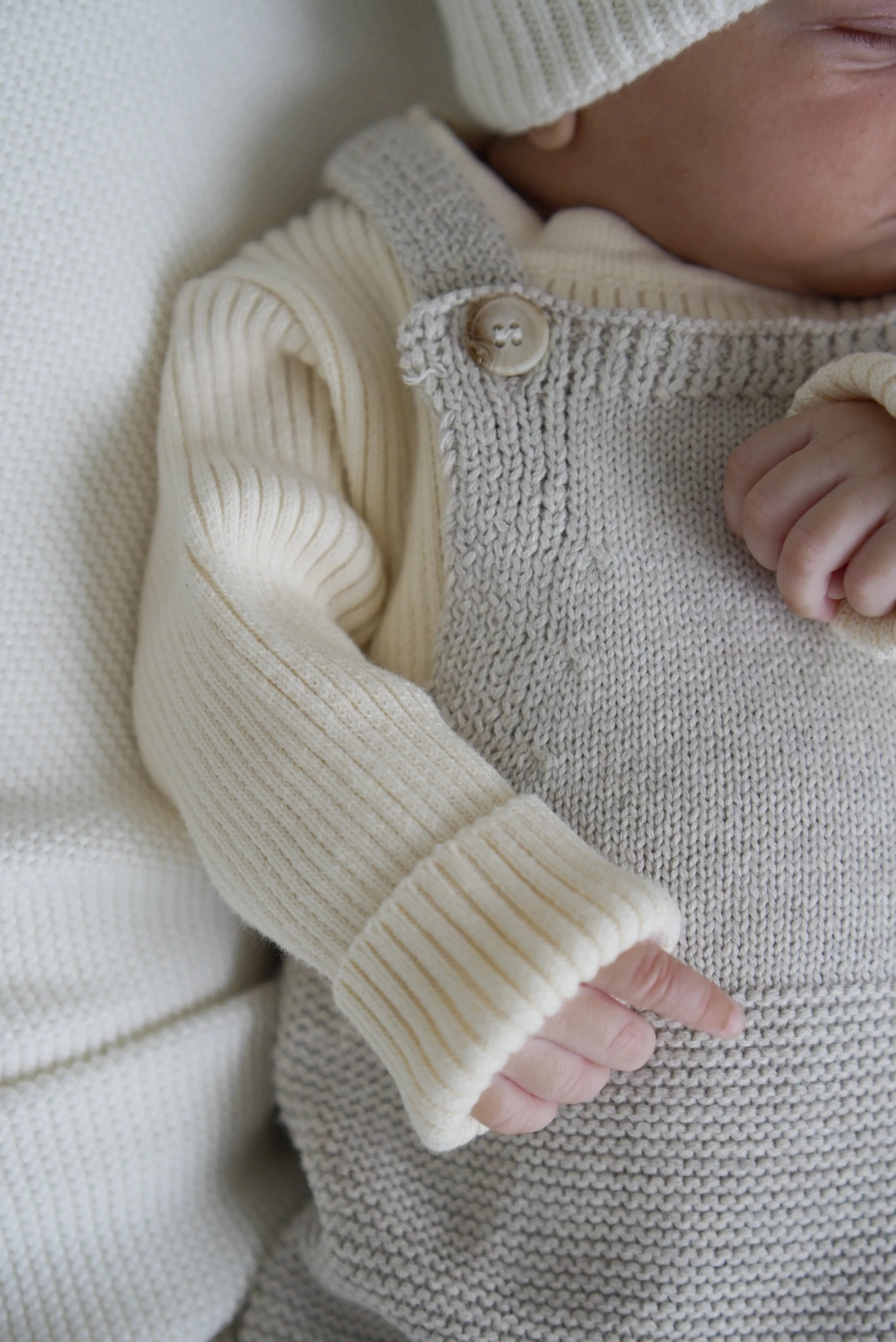 Natural Knit Overalls