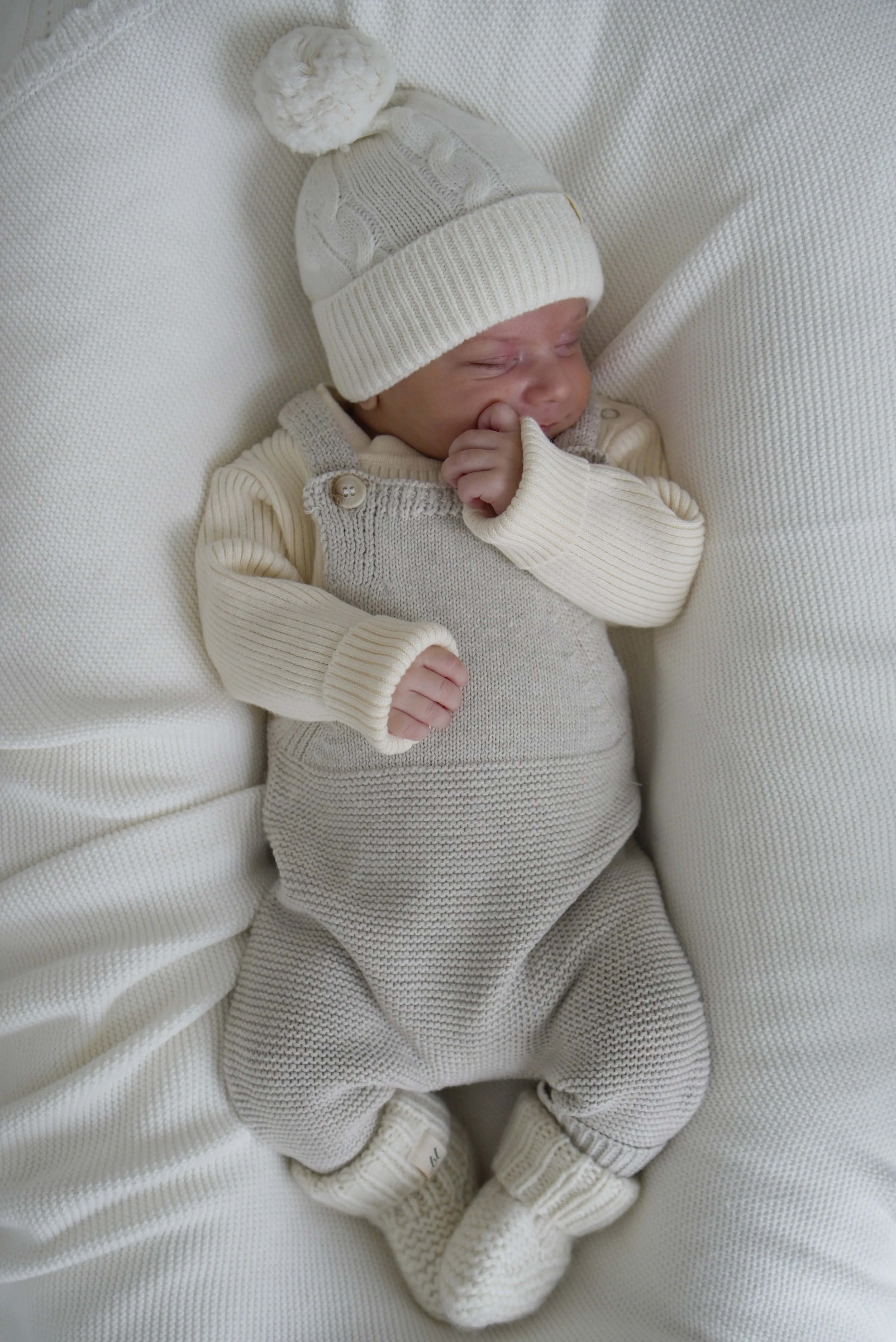 Natural Knit Overalls