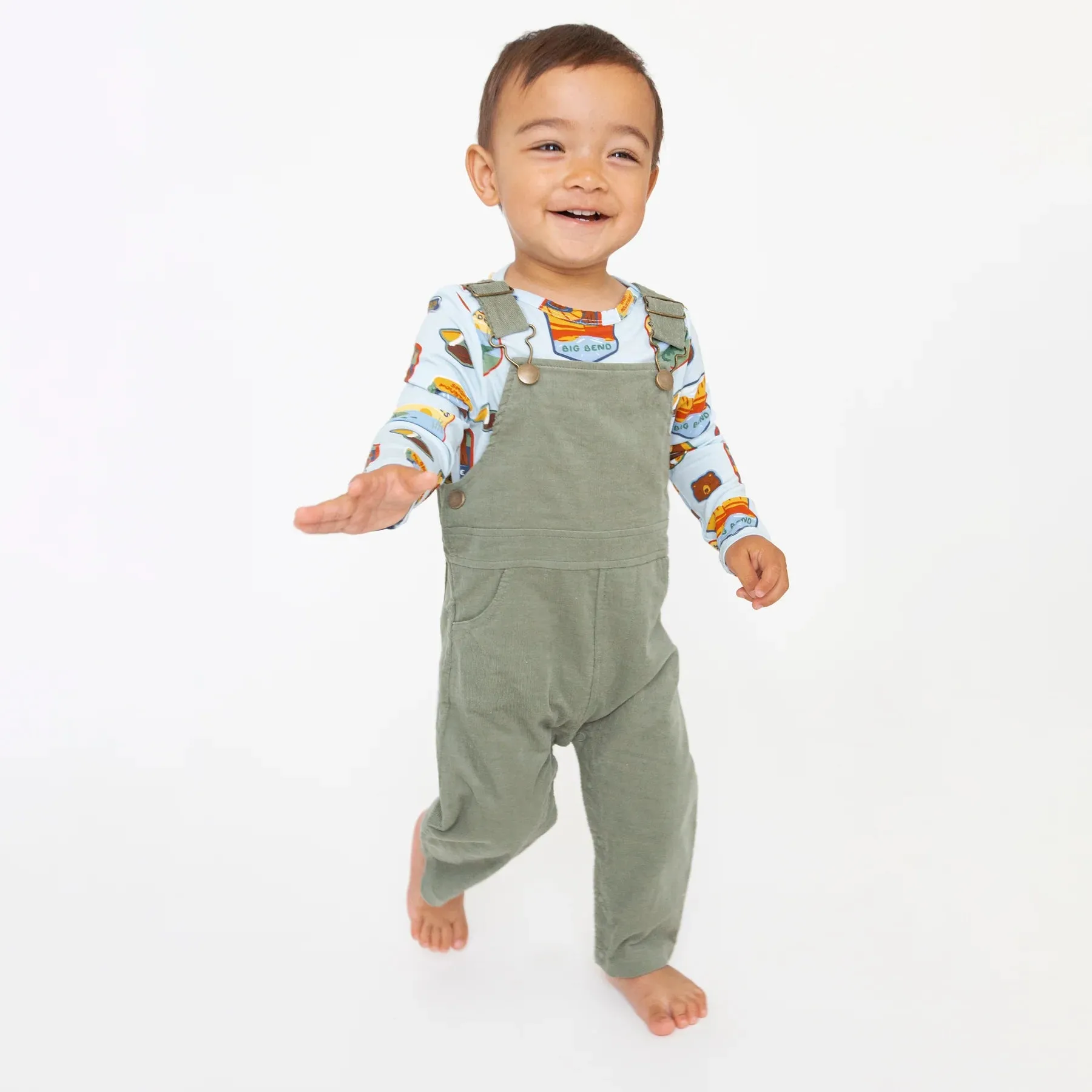 Oil Green Classic Corduroy Overall