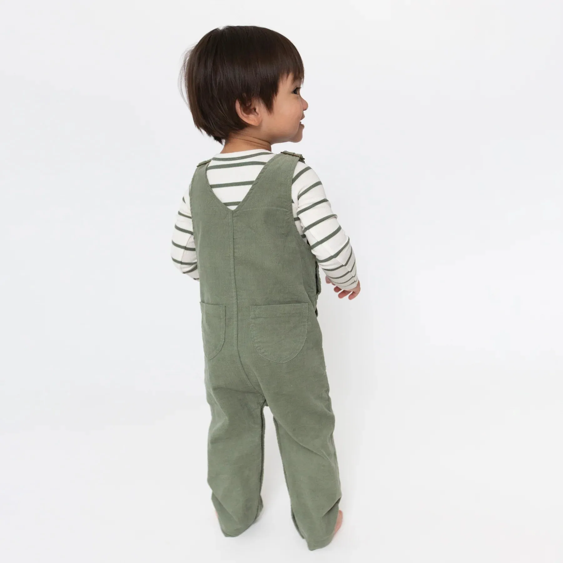 Oil Green Classic Corduroy Overall