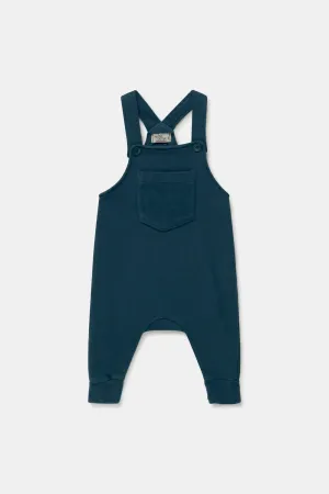 Organic plush baby overalls