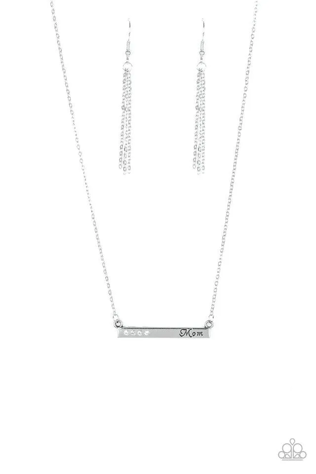 Paparazzi Necklace ~  Moms Do It Better - White
