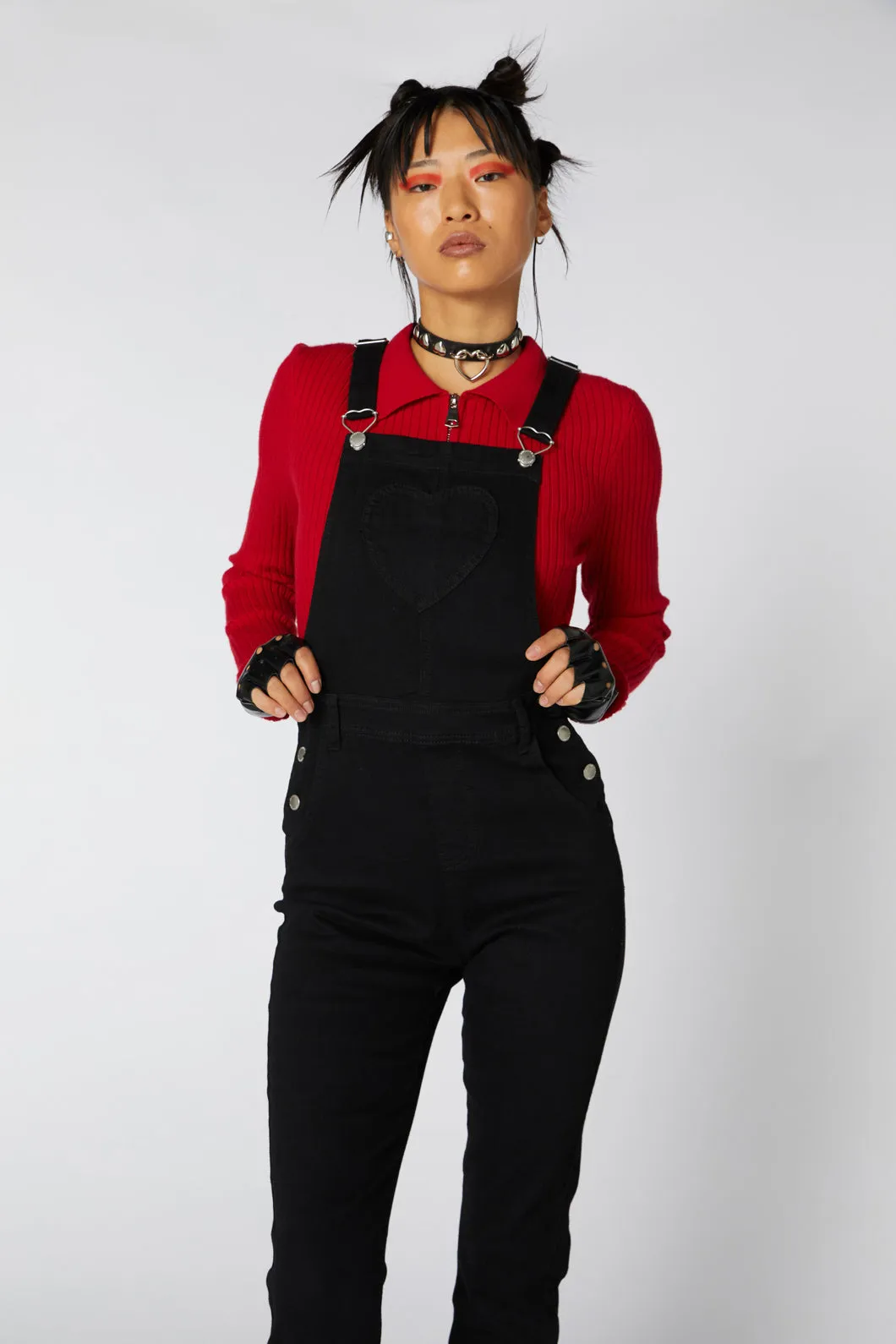 Pocket Heart Denim Overall