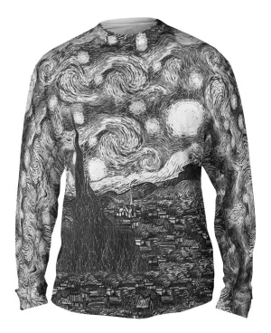 Pop Art - "Van Gogh Starry Night Black White" (1889)